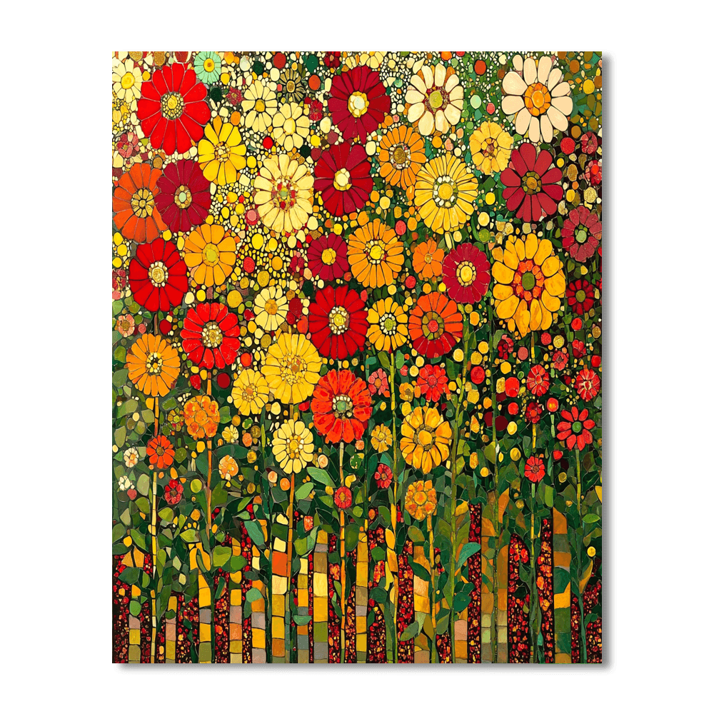Gustav Klimt Inspired Floral Mosaic Dreams  Painting By Numbers Kit