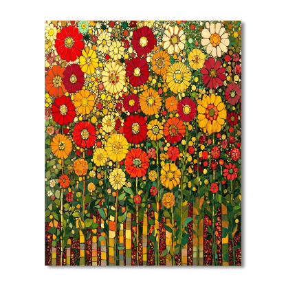Gustav Klimt Inspired Floral Mosaic Dreams  Painting By Numbers Kit