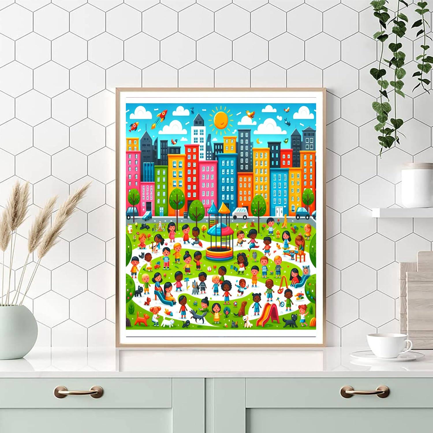 Colorful Cities Number Painting