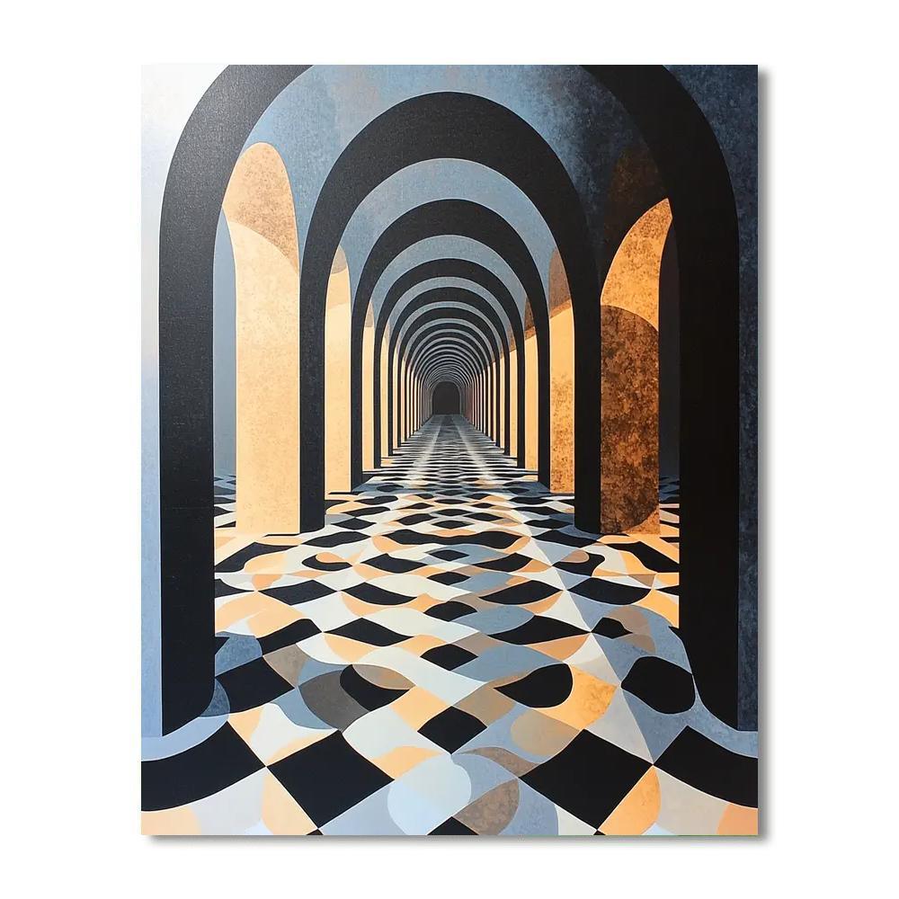 M.C. Escher Inspired Infinite Pathways  Painting By Numbers Kit