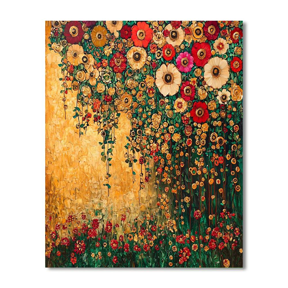 Gustav Klimt Inspired Charming Flora  Paint By Number
