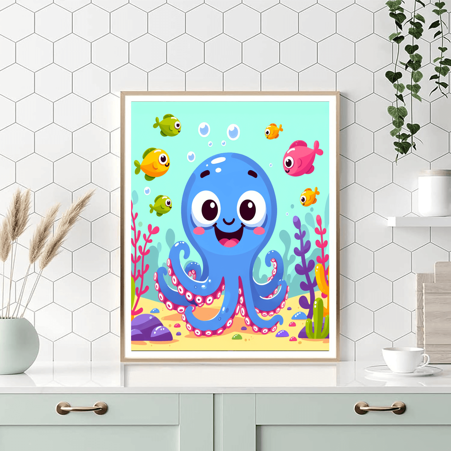 Funny Octopus Number Painting