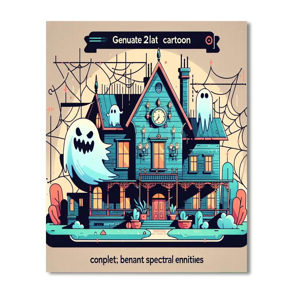 Mystery Of The Haunted House Painting By Numbers Kit