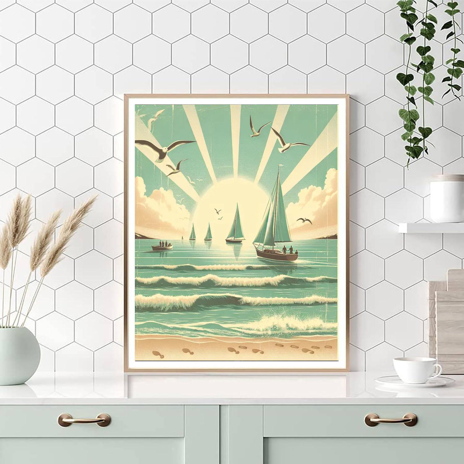 Vintage Coastal Voyage Experience Paint By Numbers Kits