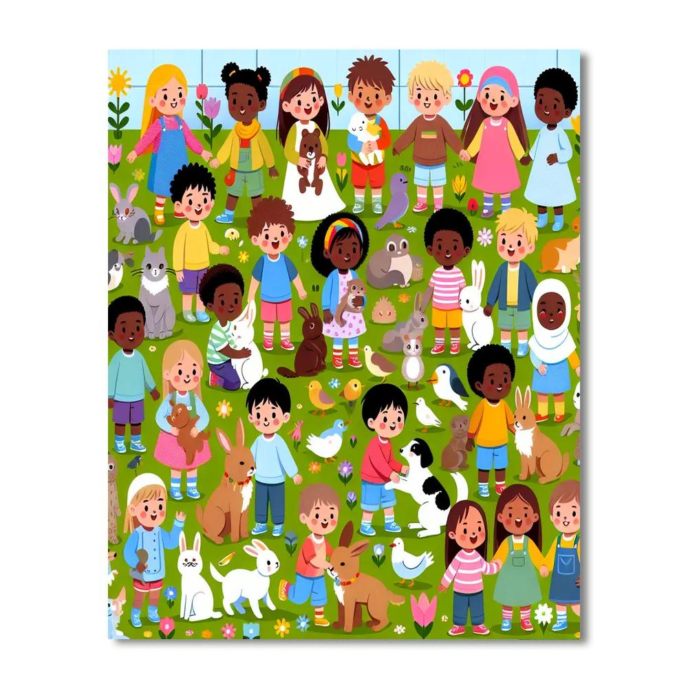 Colorful Garden Playtime Paint By Color