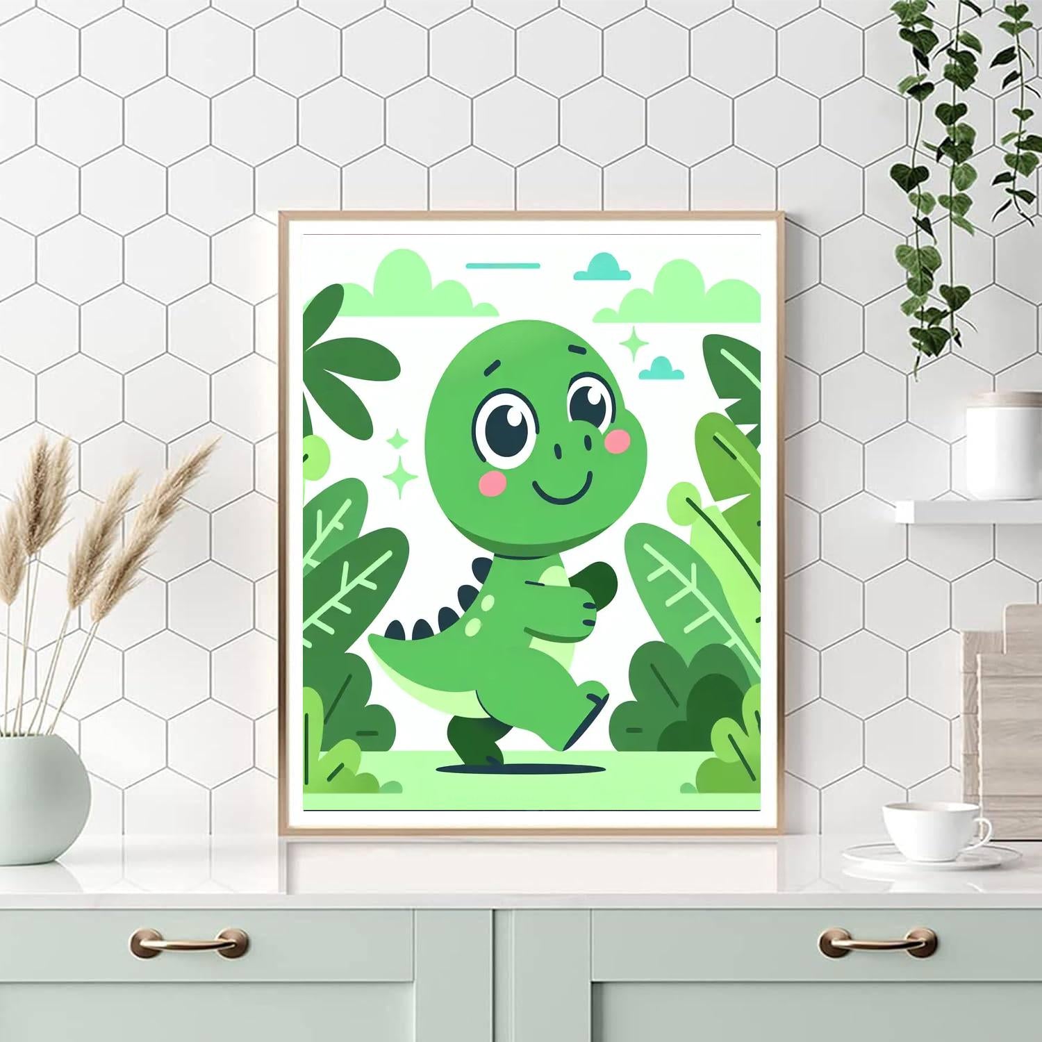 Friendly Dino Explorer Number Painting