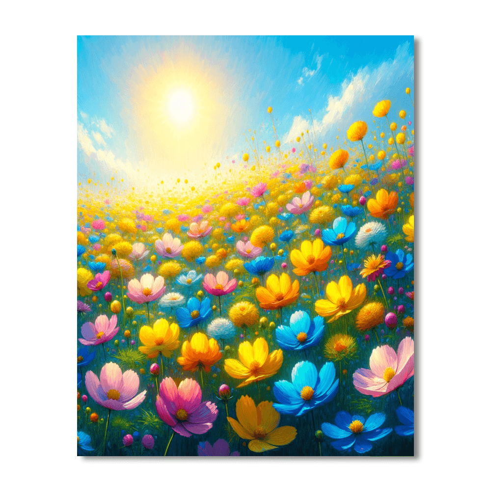 Summer Meadow Bliss Number Painting