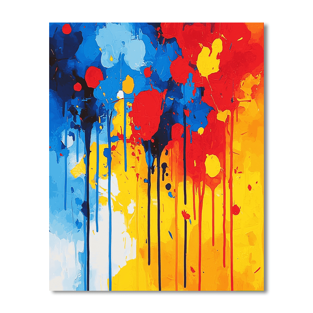 Jackson Pollock Inspired Abstract Energy  Paint By Numbers Art