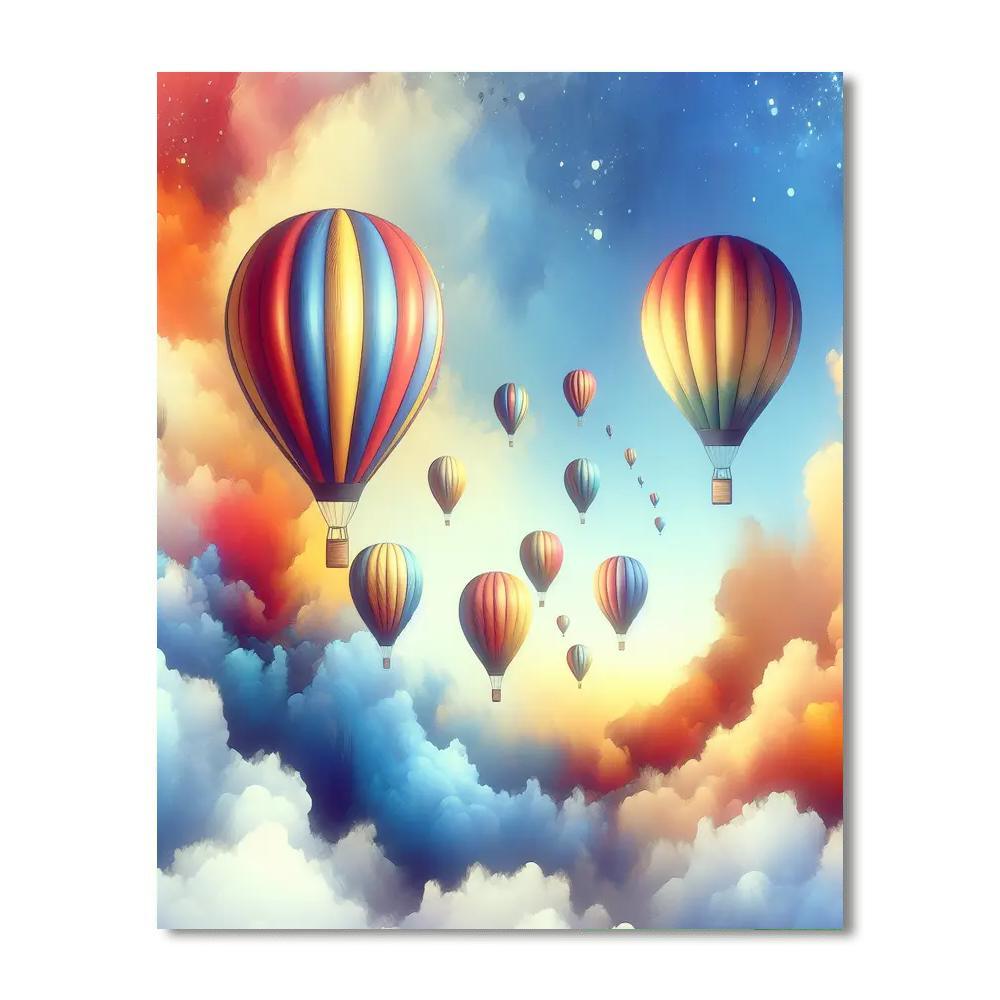 Charming Balloon Adventure Paint By Numbers