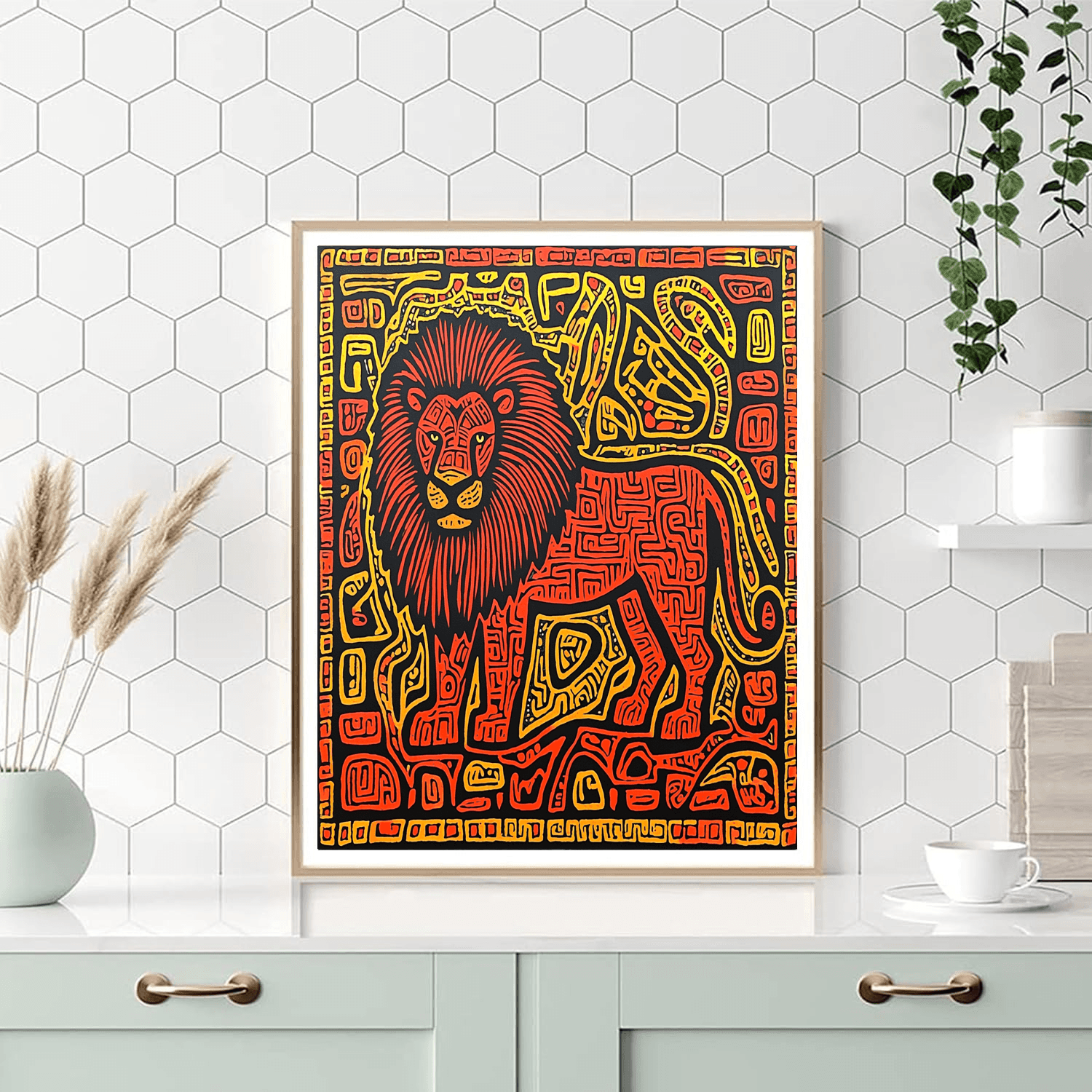 Keith Haring Inspired Animal Spirit  Paint By Numbers Art