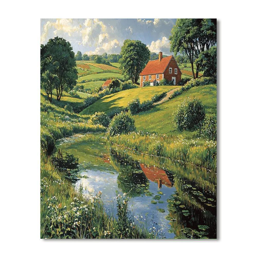 John Constable Inspired Rural Retreat  DIY Paint By Numbers
