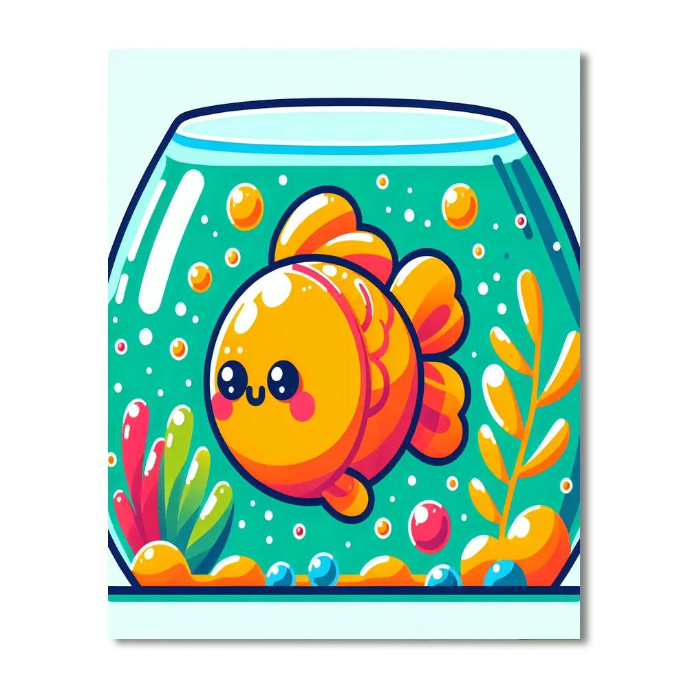 Funky Goldfish DIY Paint By Numbers