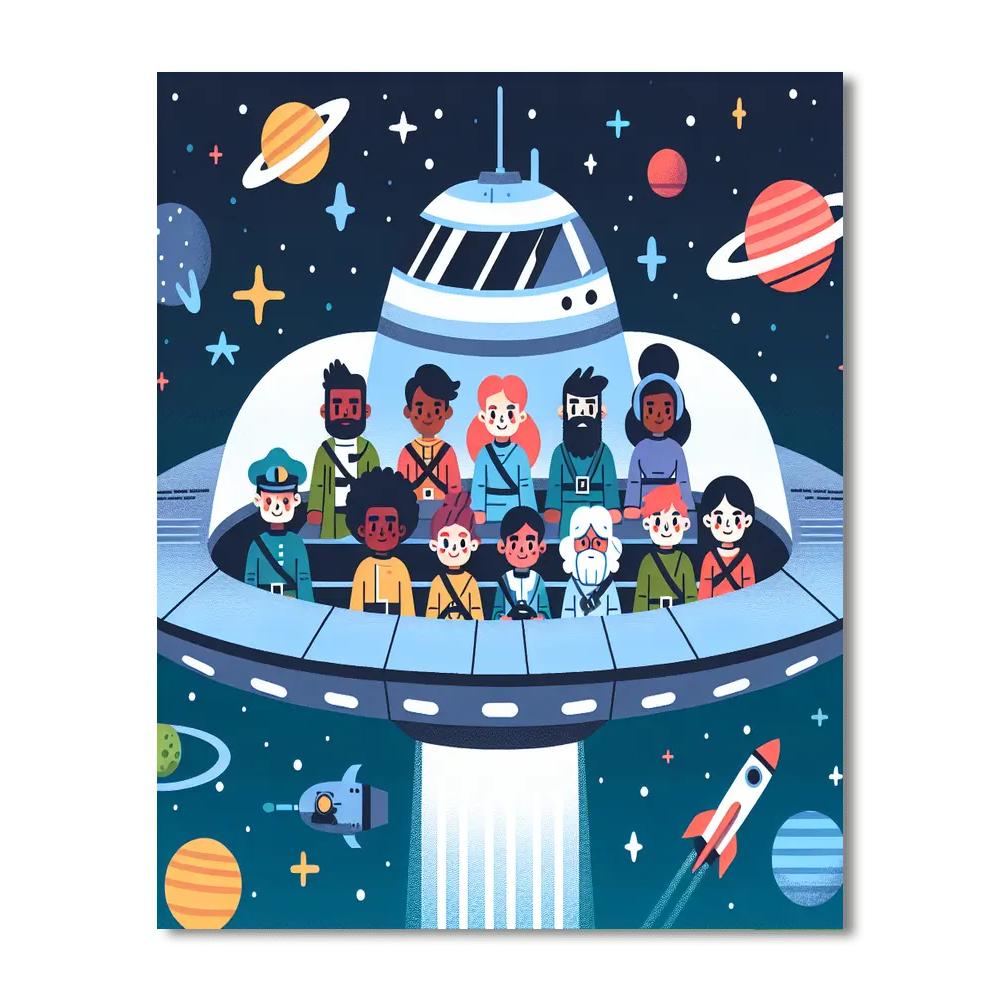 Space Pirate Voyage Paint By Color