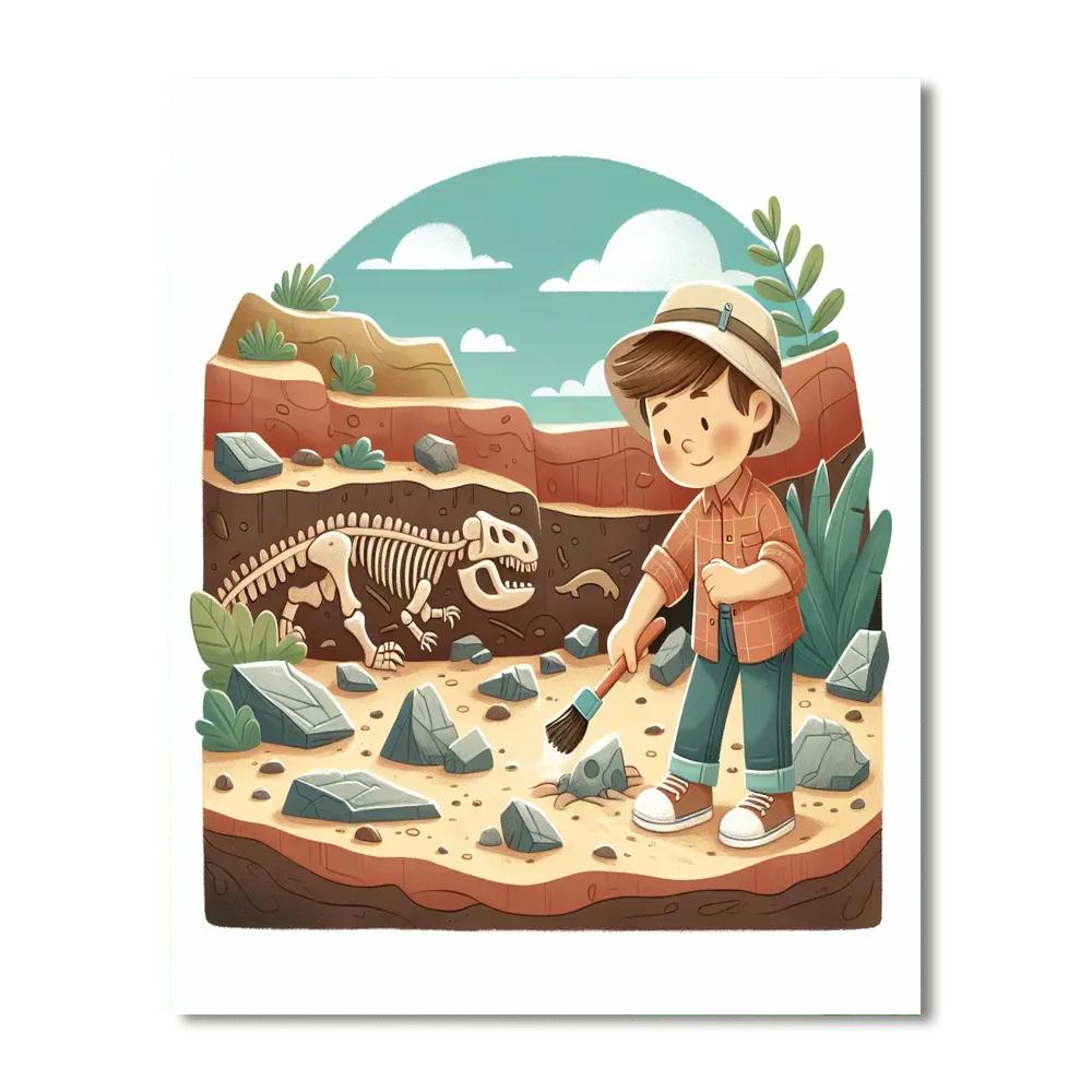 Fossil Hunter Expedition DIY Paint By Numbers