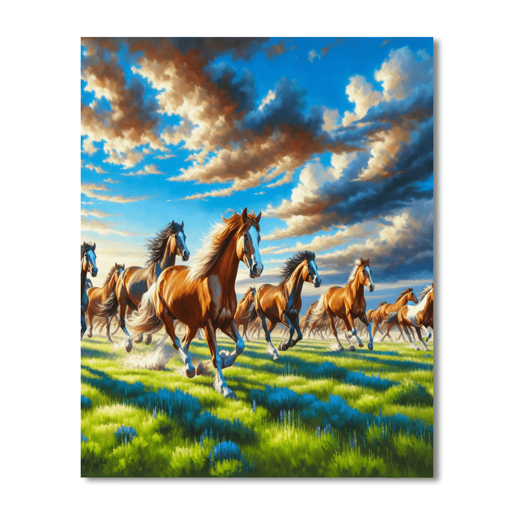 Horse Freedom DIY Paint By Numbers