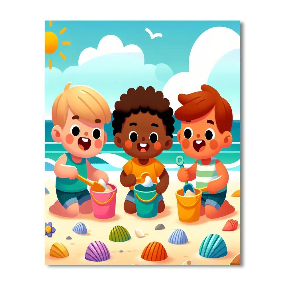 Seaside Treasure Tales Number Painting