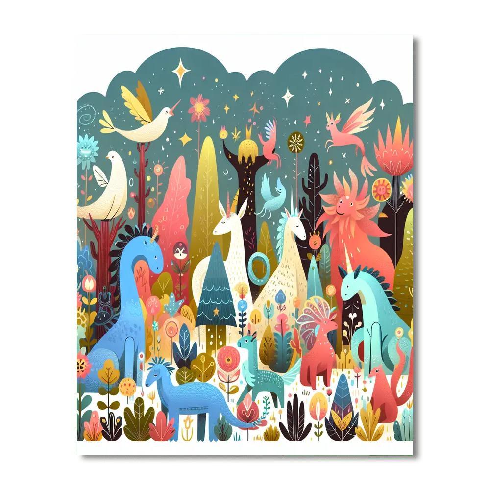 Forest Fairytale Gathering Painting By Numbers Kit