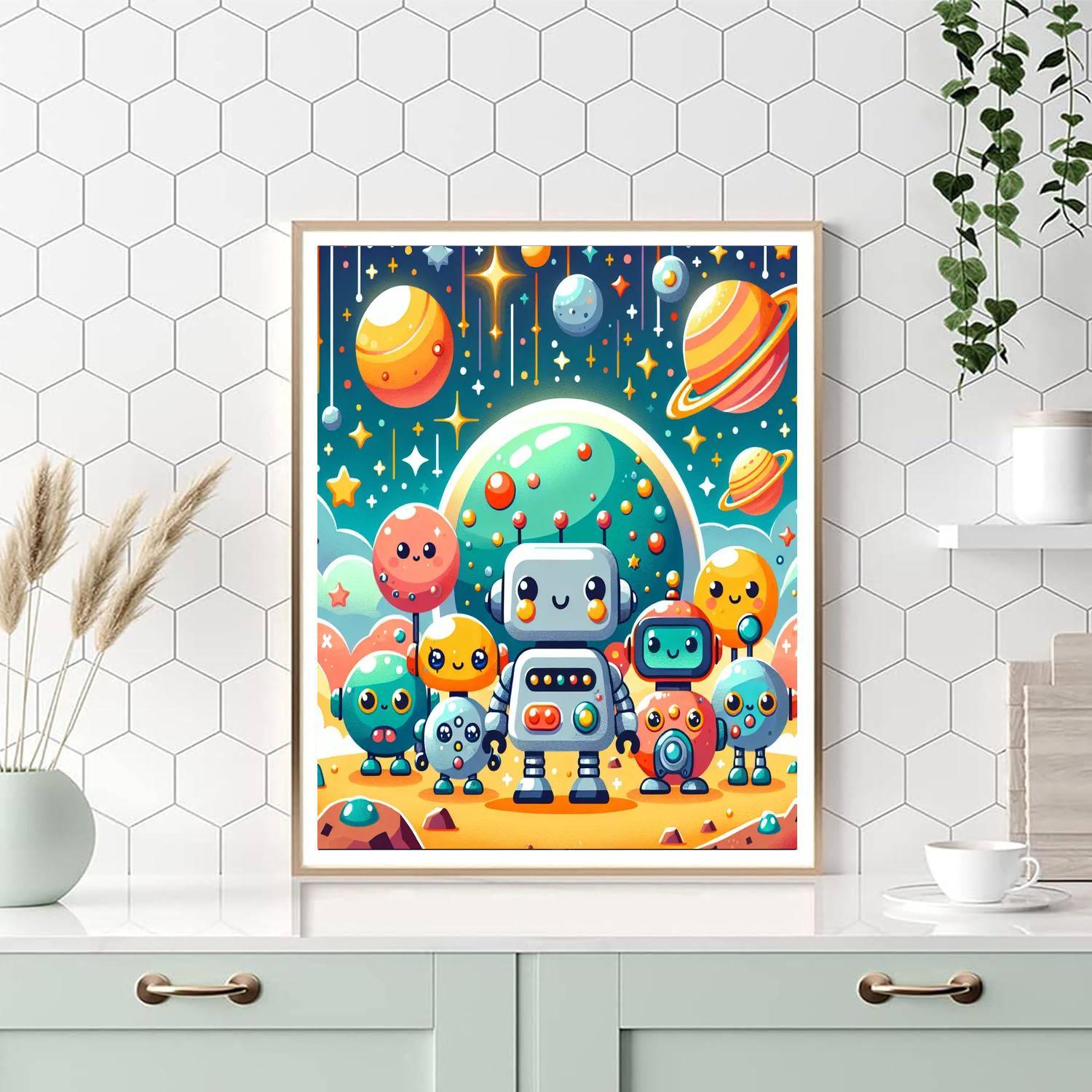 Robots In Space Exploration Painting By Numbers Kit