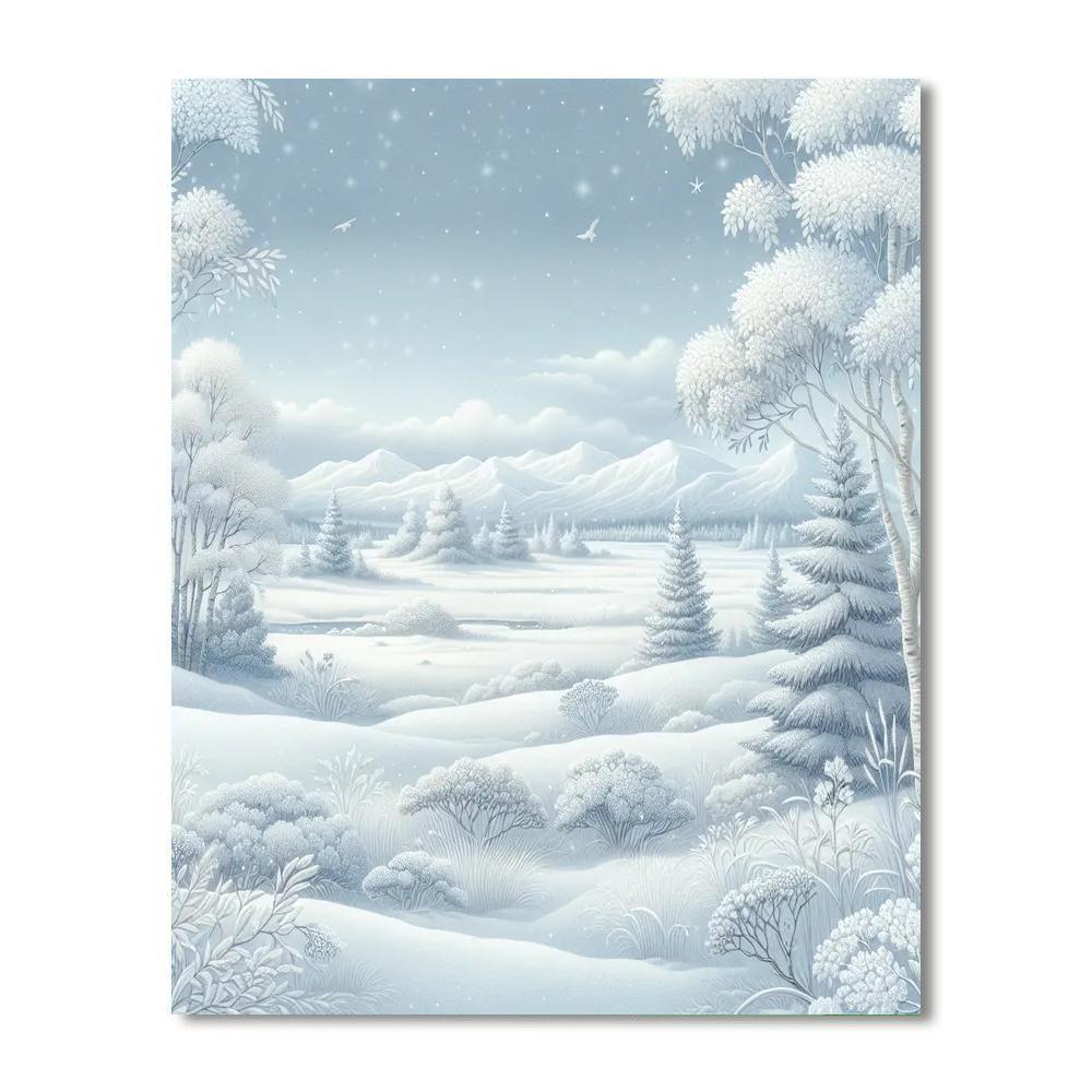 Subtle Winter Whispers Paint By Color