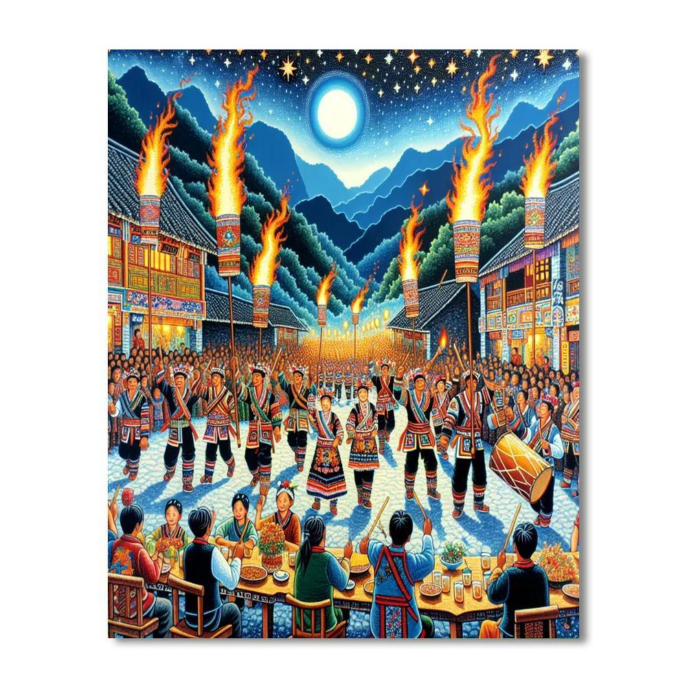 Yi Torch Festival - China Paint By Color