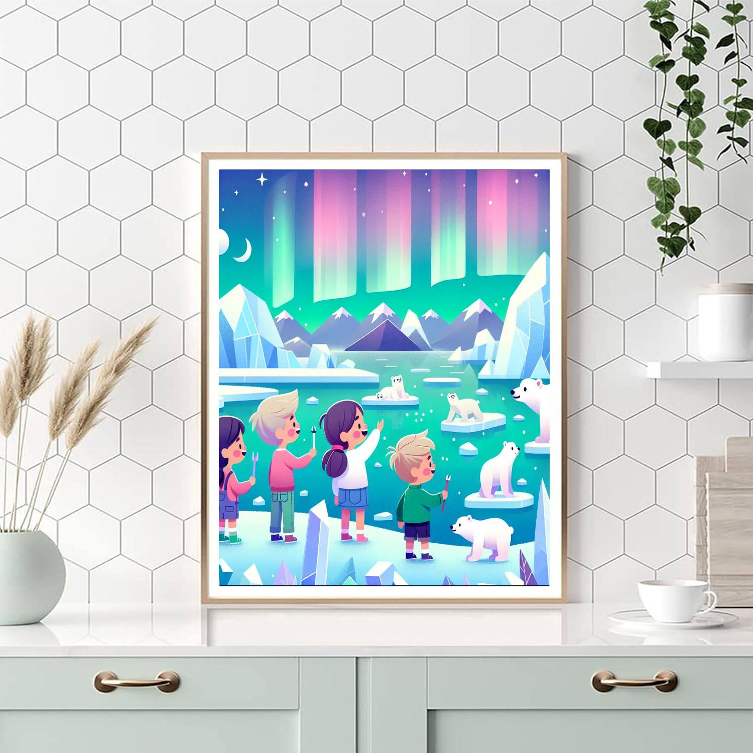 Glimmering Glacial Glimpse Numbered Painting Kits