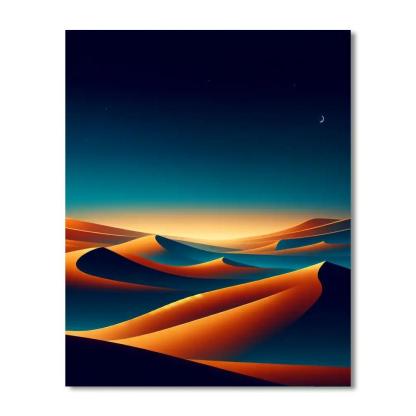 Meditative Desert Dunes Numbered Painting Kits