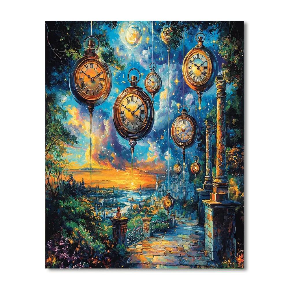 Salvador Dali Inspired Time Traveler's Dreams  Paint By Numbers Kits