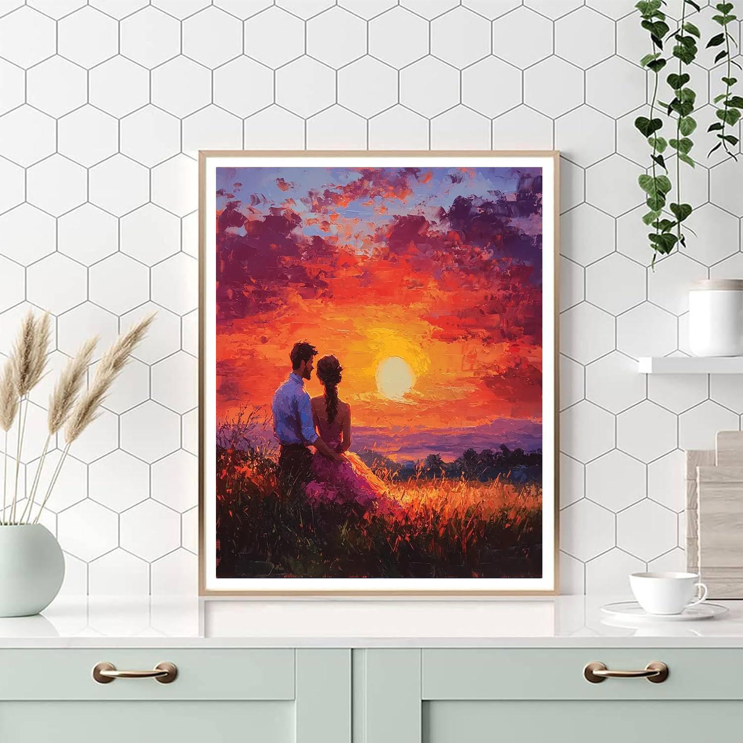 Embrace Of The Sunset Paint By Numbers