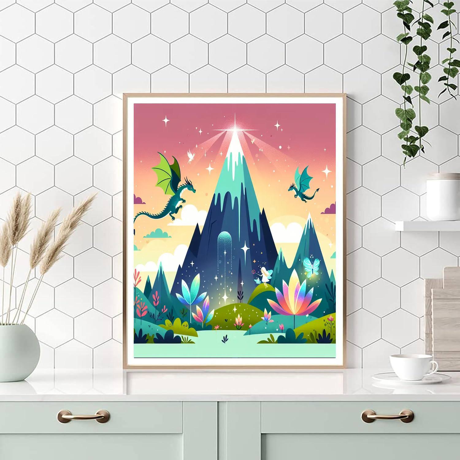 Magic Mountain Retreat Paint By Numbers