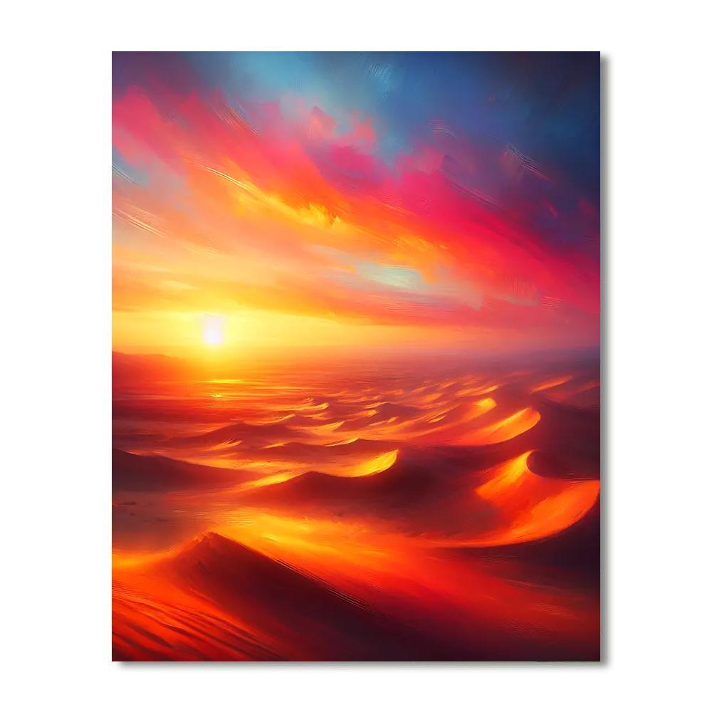 Desert Sunset Symphony Number Painting