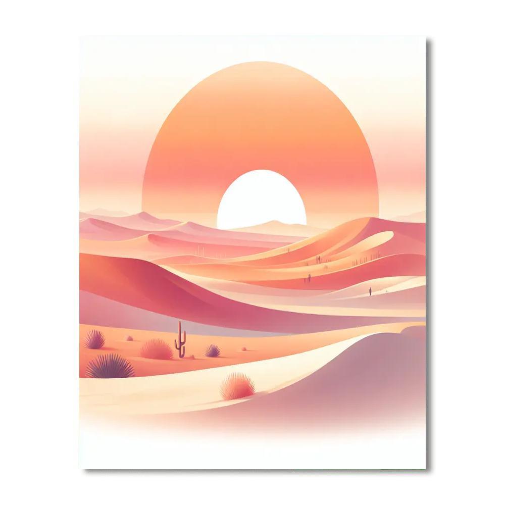 Calming Desert Landscape Numbered Painting Kits