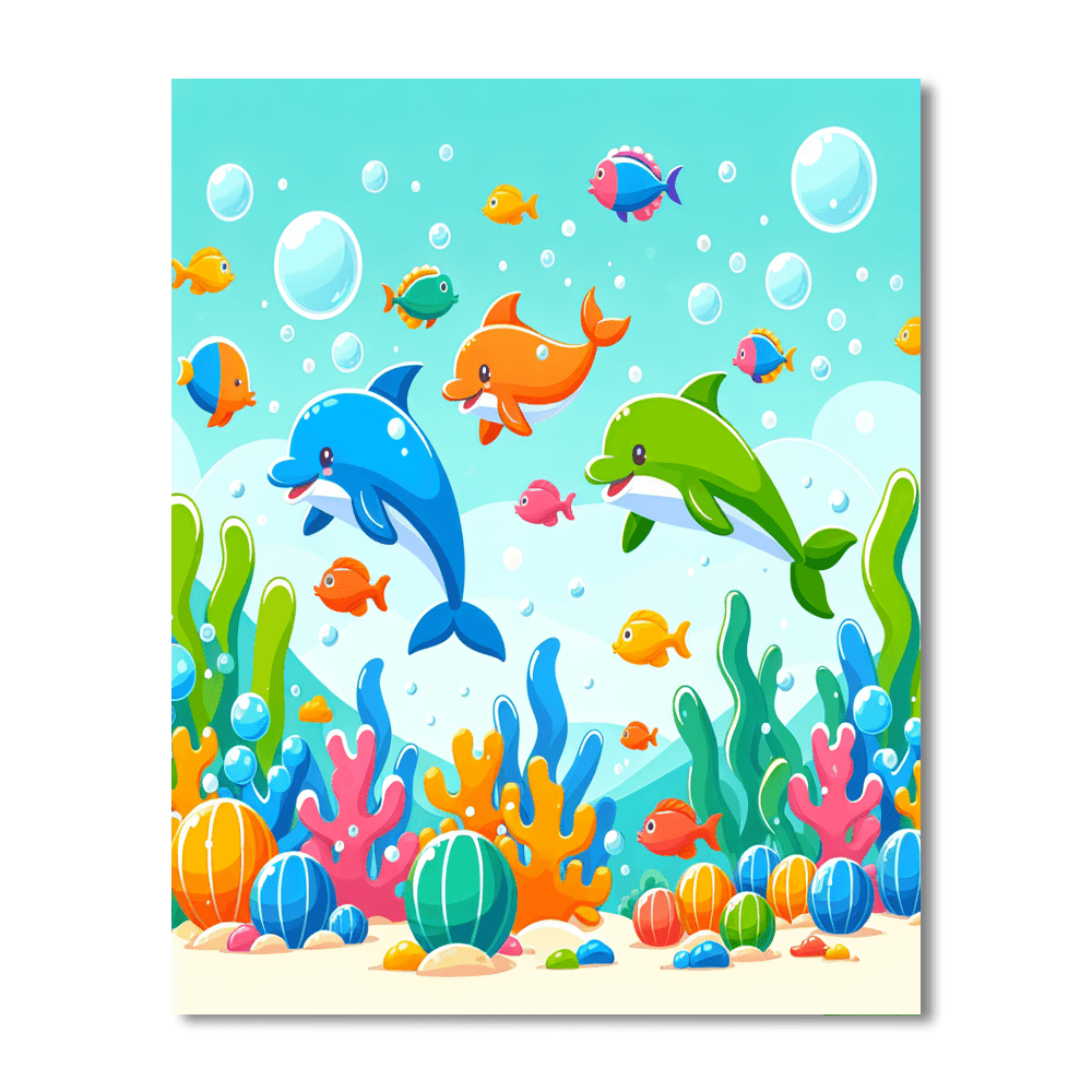 Joyful Ocean Life Number Painting