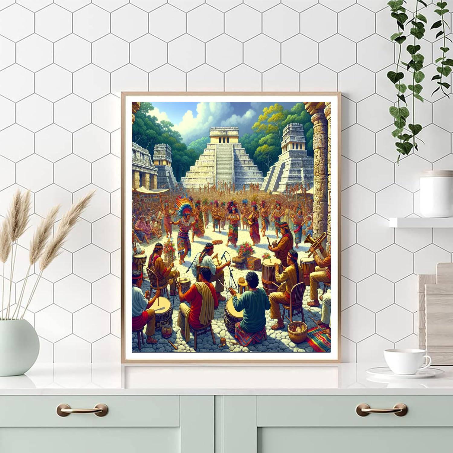 Palenque Festival - Mexico Painting Number Kit