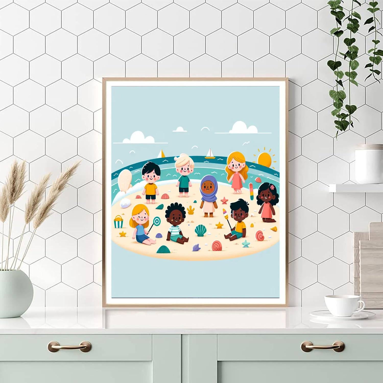 Sandy Shoreline Expedition Number Painting