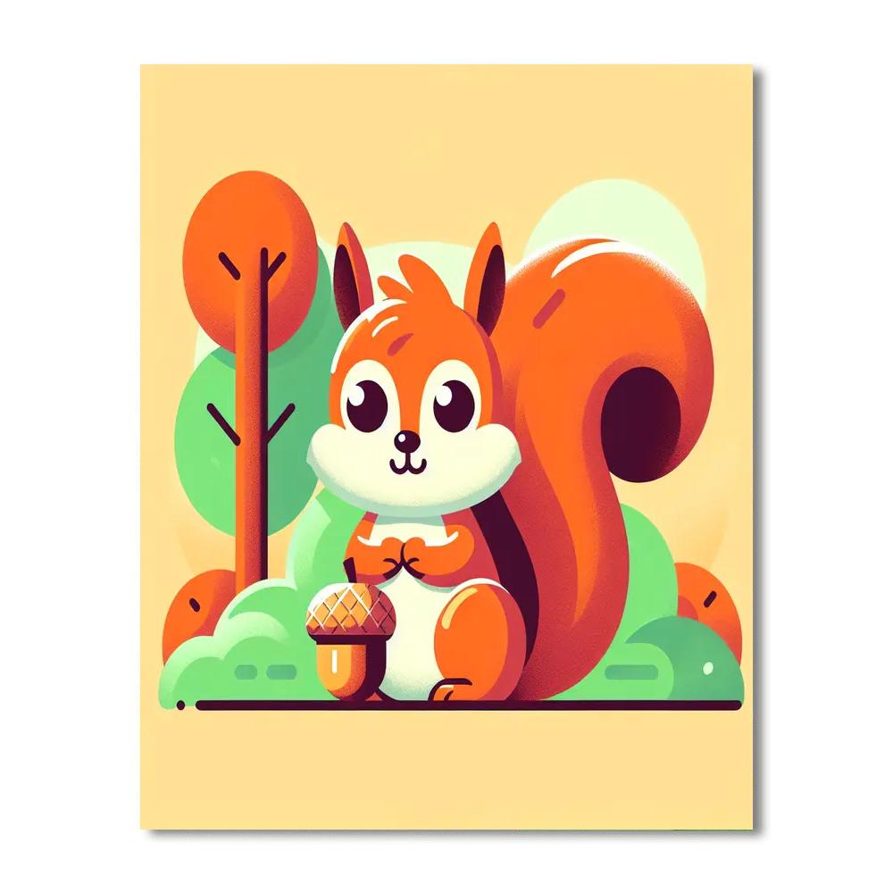 Curious Squirrel Adventure Numbered Painting Kits