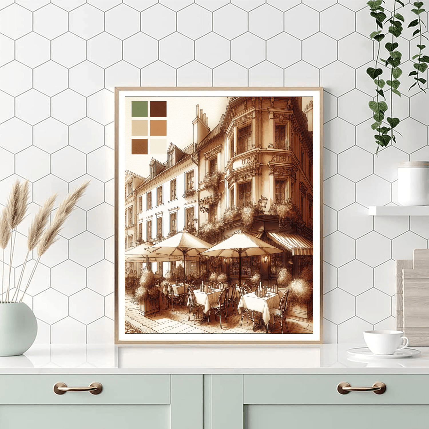 Elegant European Bistro DIY Paint By Numbers