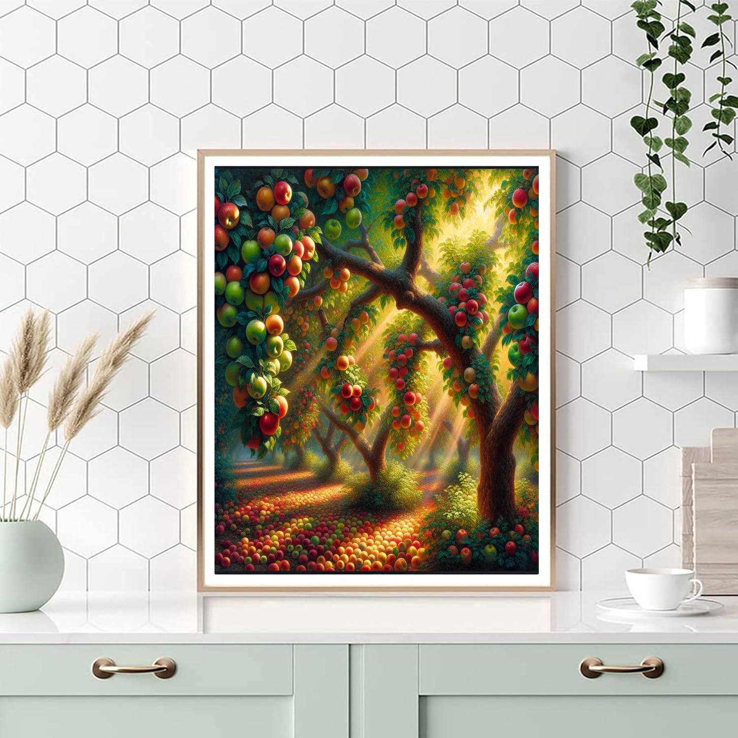 Bountiful Orchard Harvest Number Painting