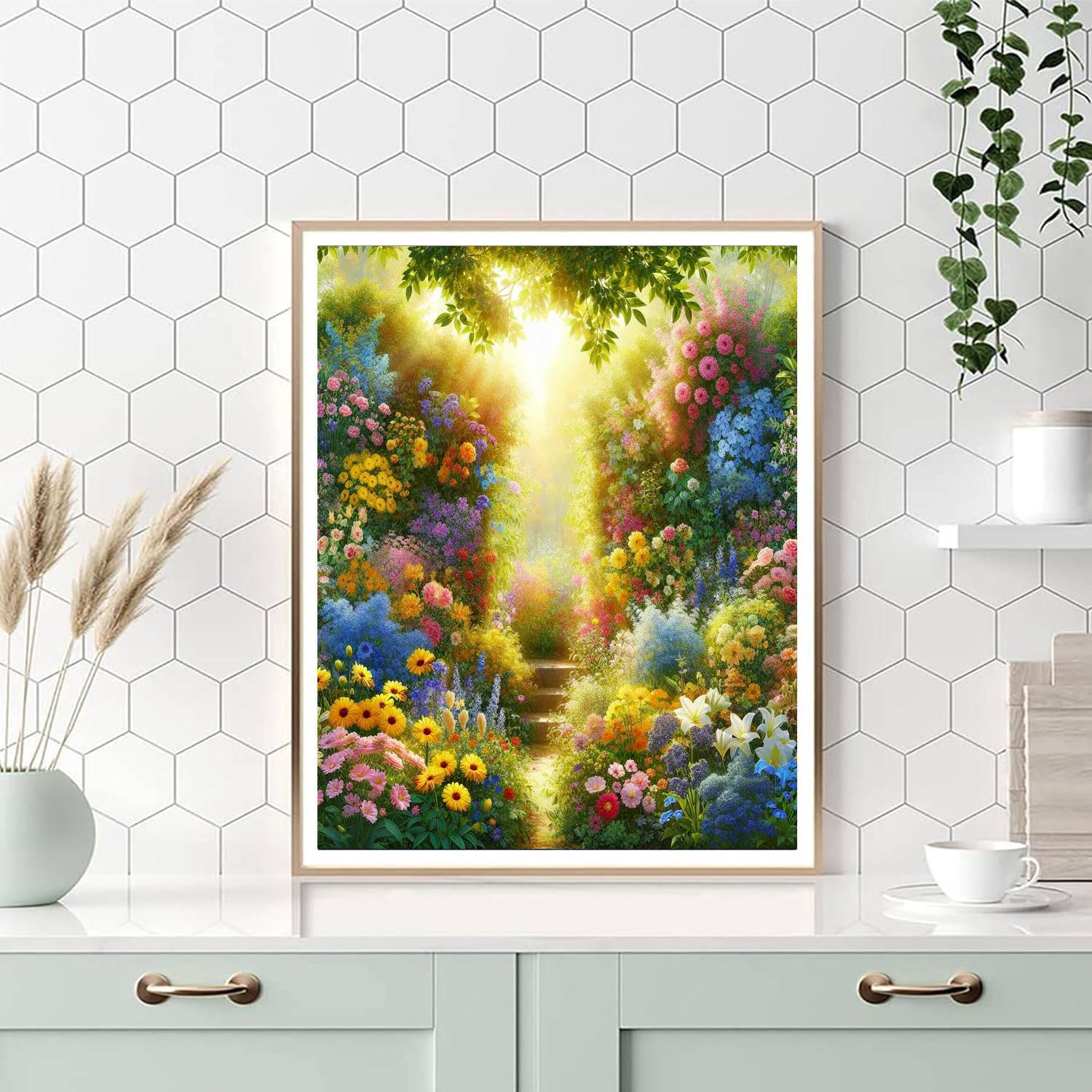 Summer Garden Delight Painting Number Kit