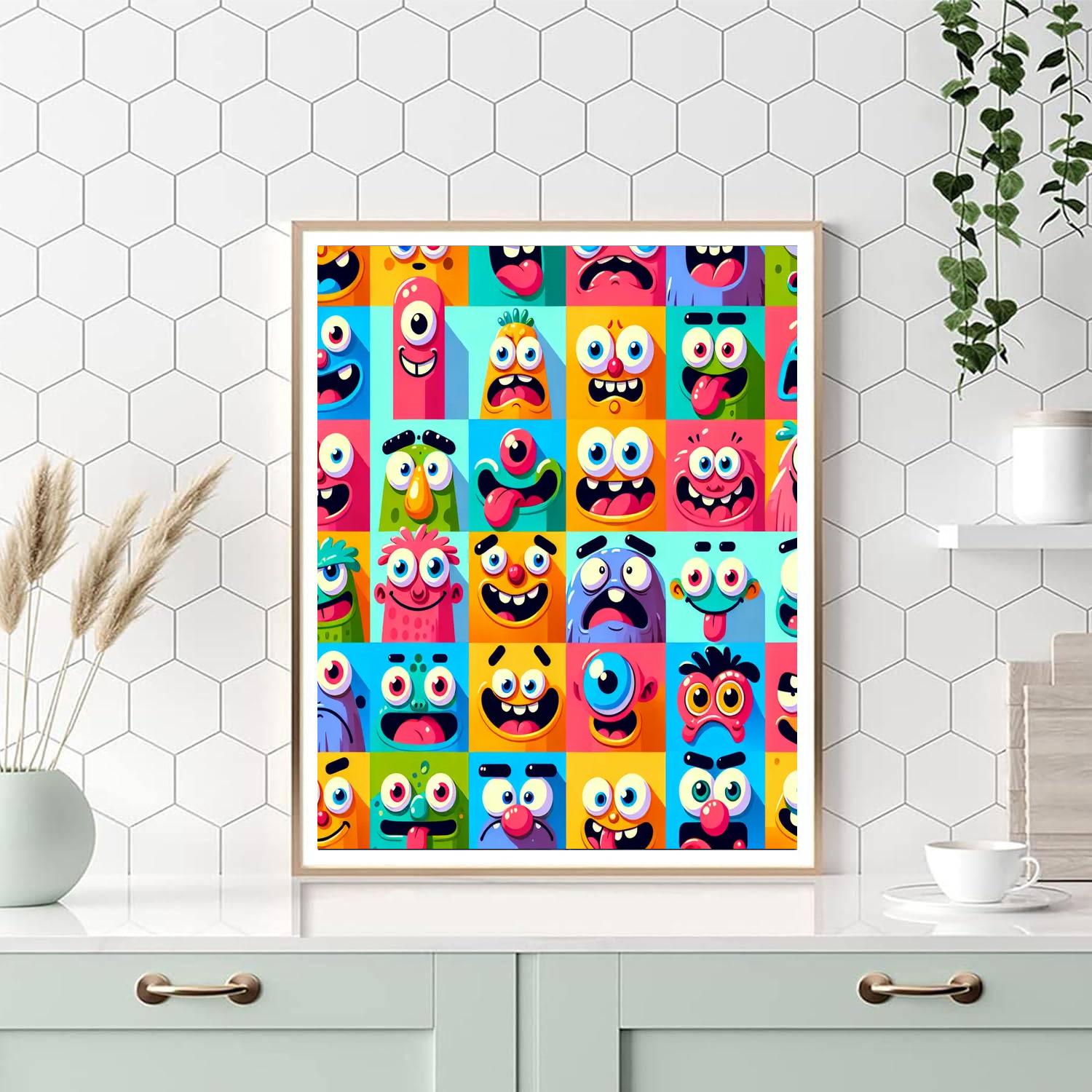 Funny Faces And Silly Expressions Paint By Color