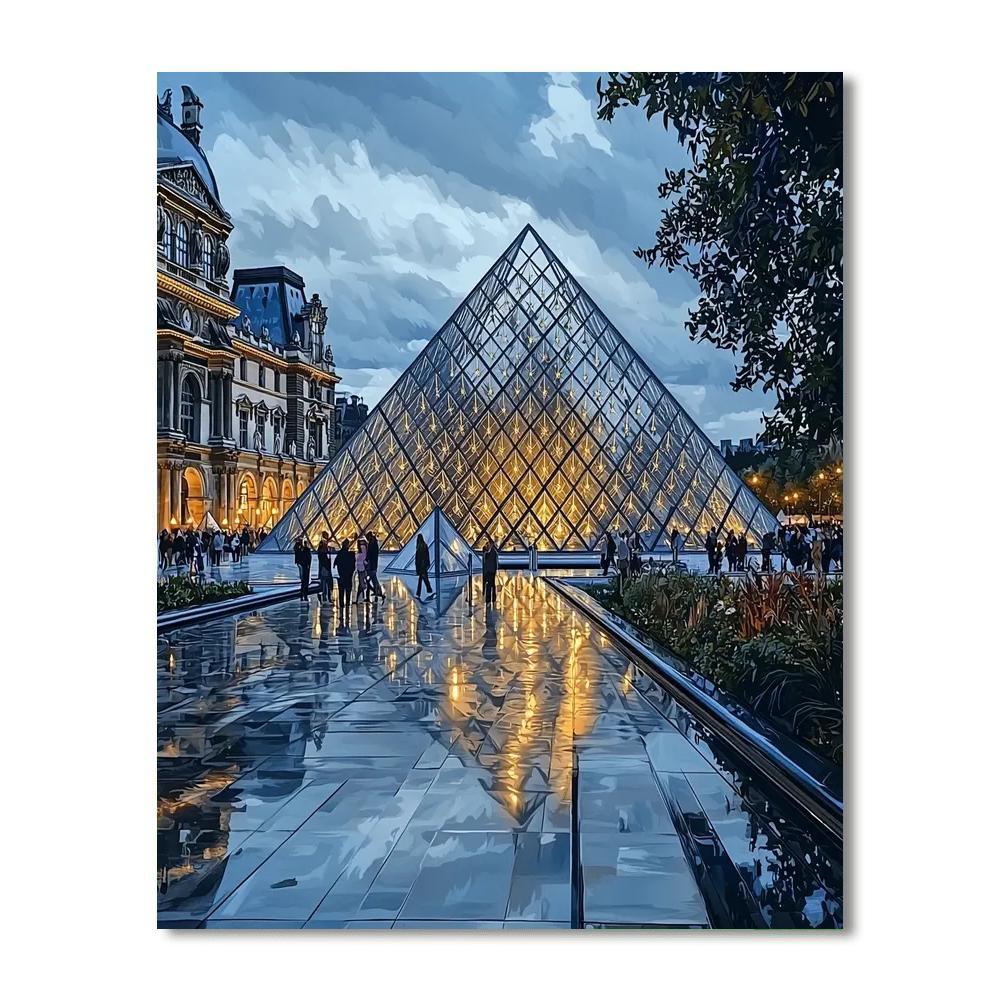 The Louvre Museum Pyramid Painting Number Kit