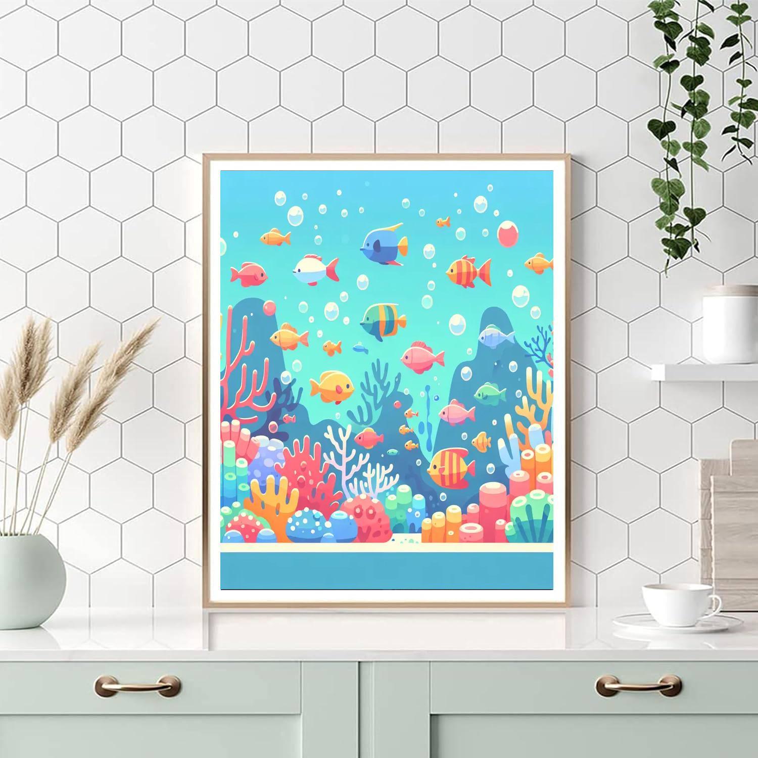 Undersea Wonder World Number Painting