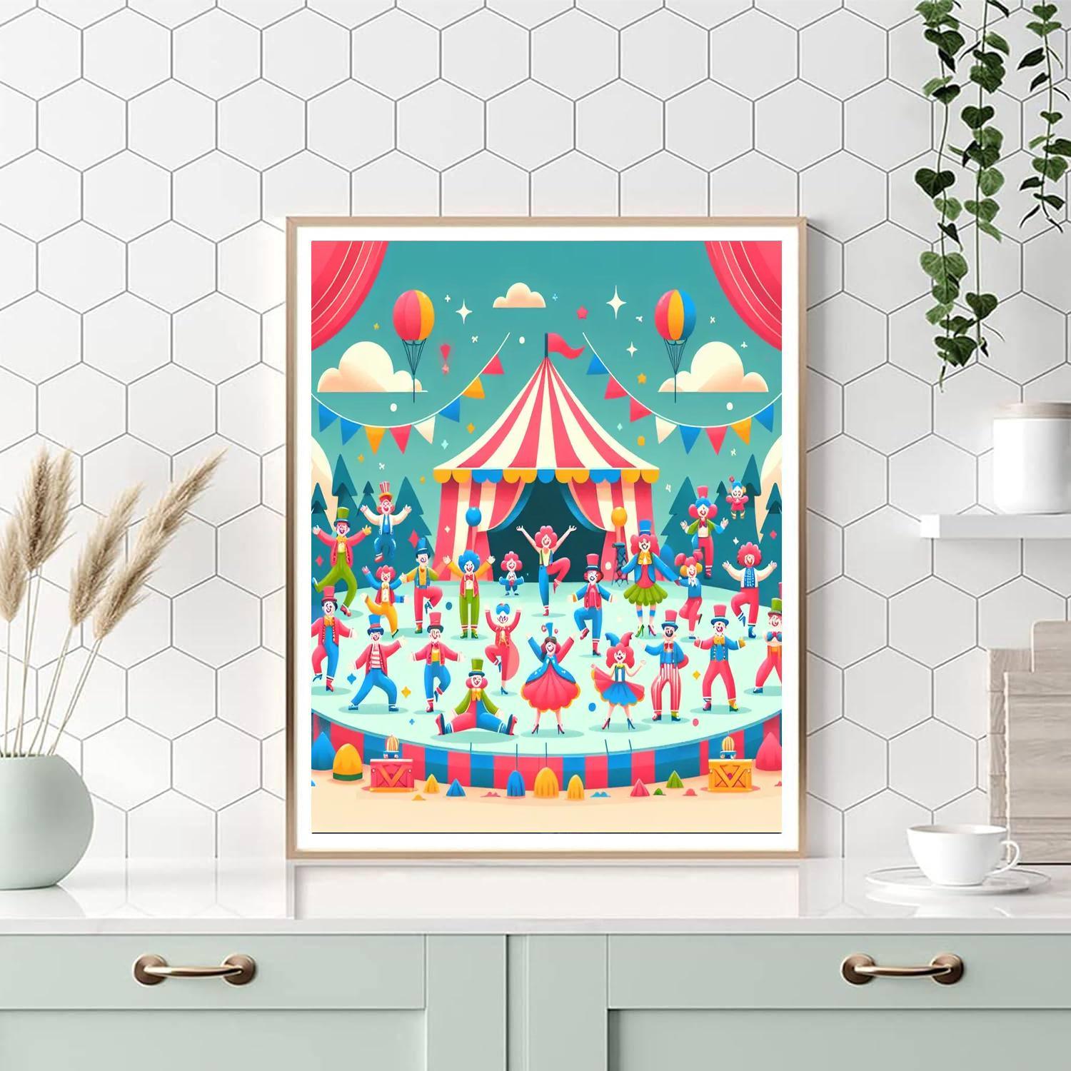 Colorful Circus Carnival Paint By Color