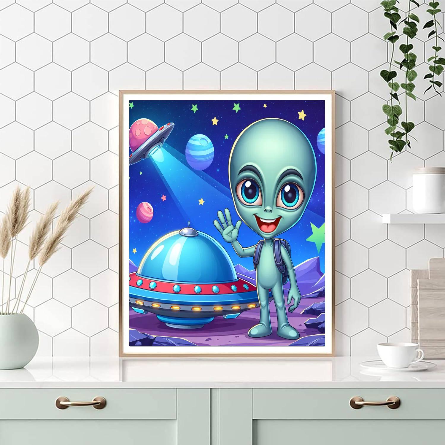 Outer Space Alien Adventure Paint By Numbers Kits