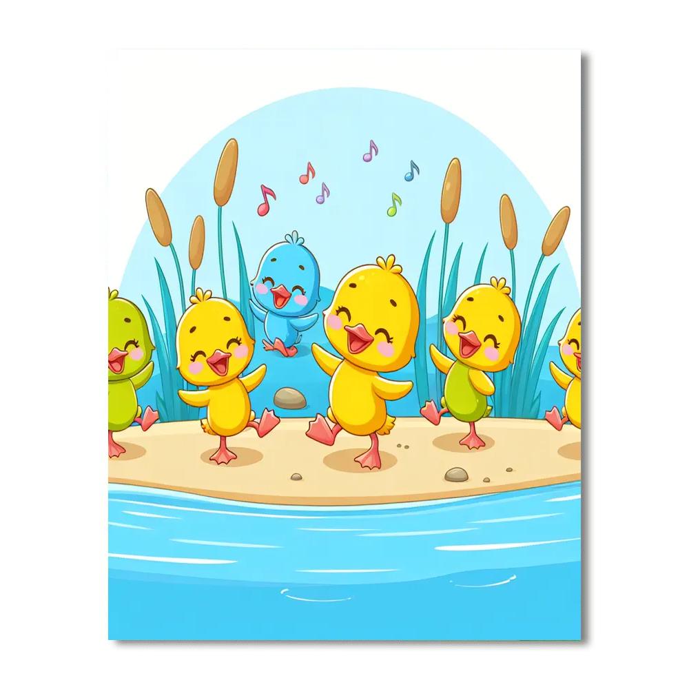 Duckling Dance Delight Paint By Numbers