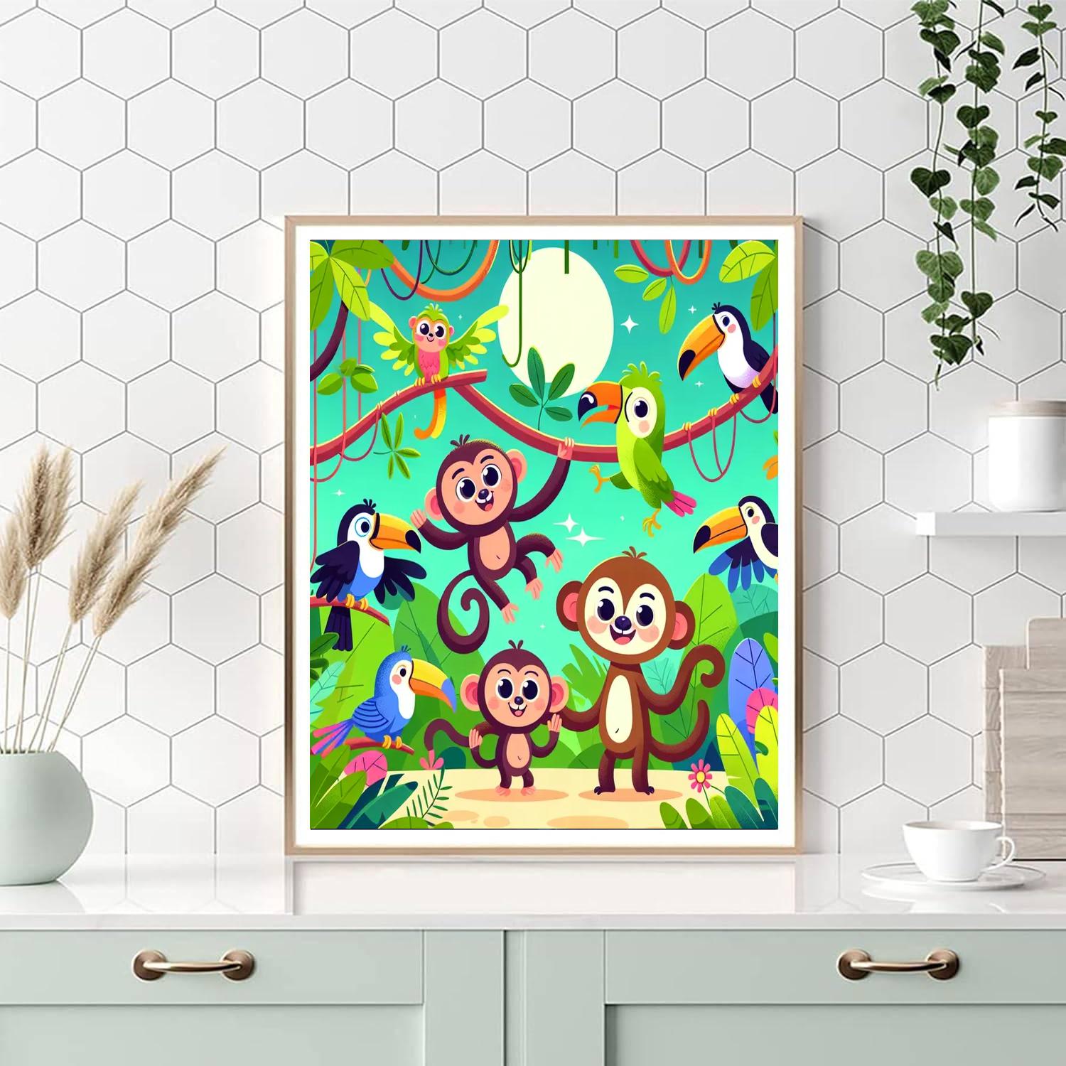 Magic In The Jungle Painting Number Kit