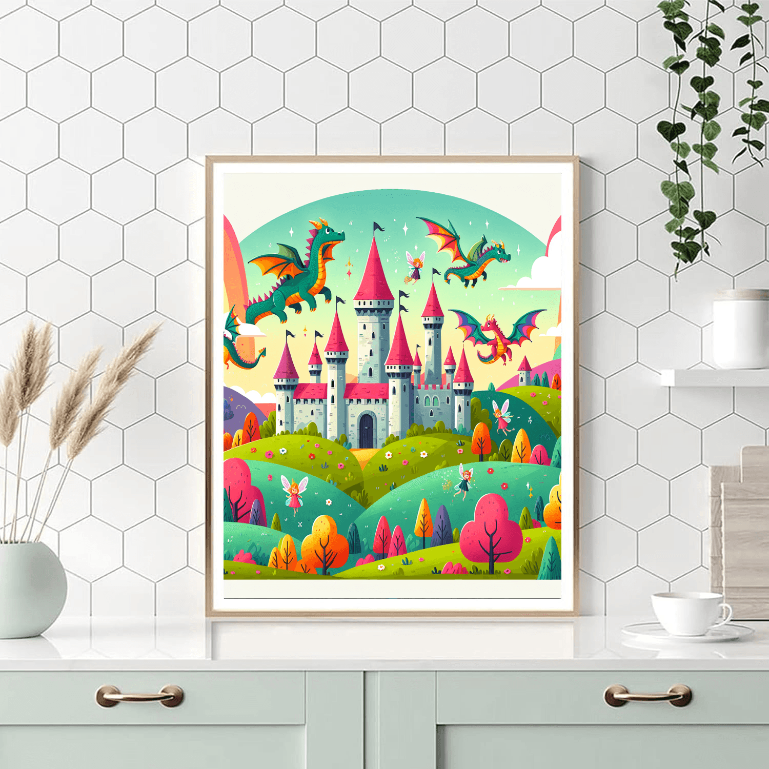 Vibrant Fantasy Landscapes Number Painting