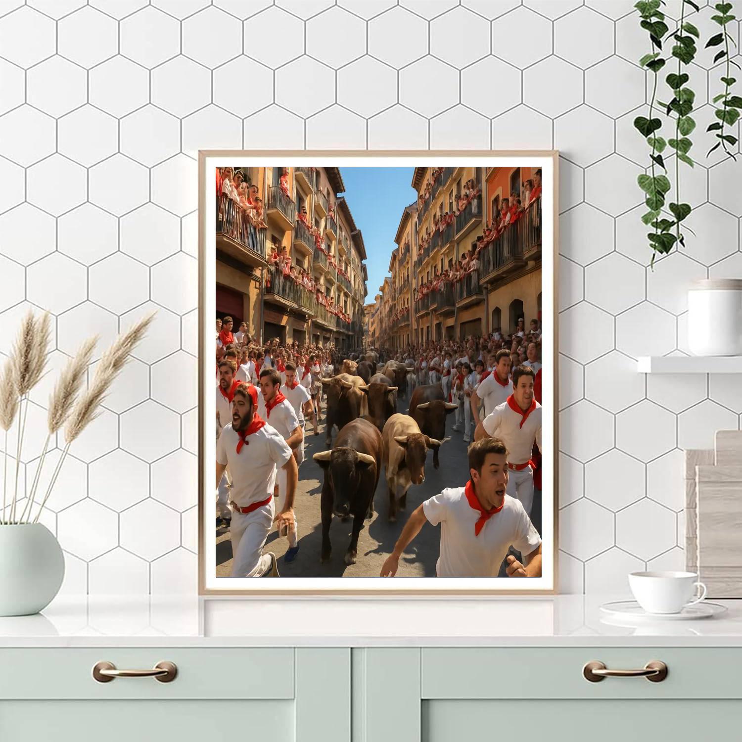 Dia De San Fermin - Spain Painting By Numbers Kit