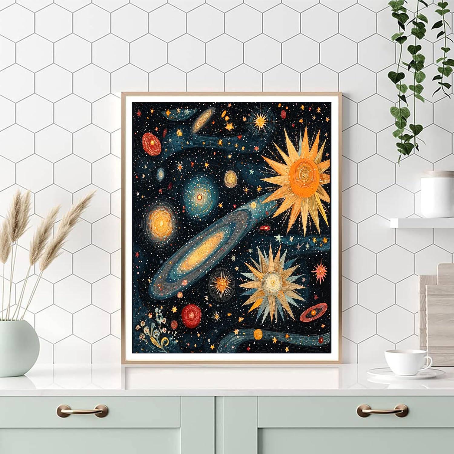 M.C. Escher Inspired Astral Tapestry  Paint By Numbers Kits