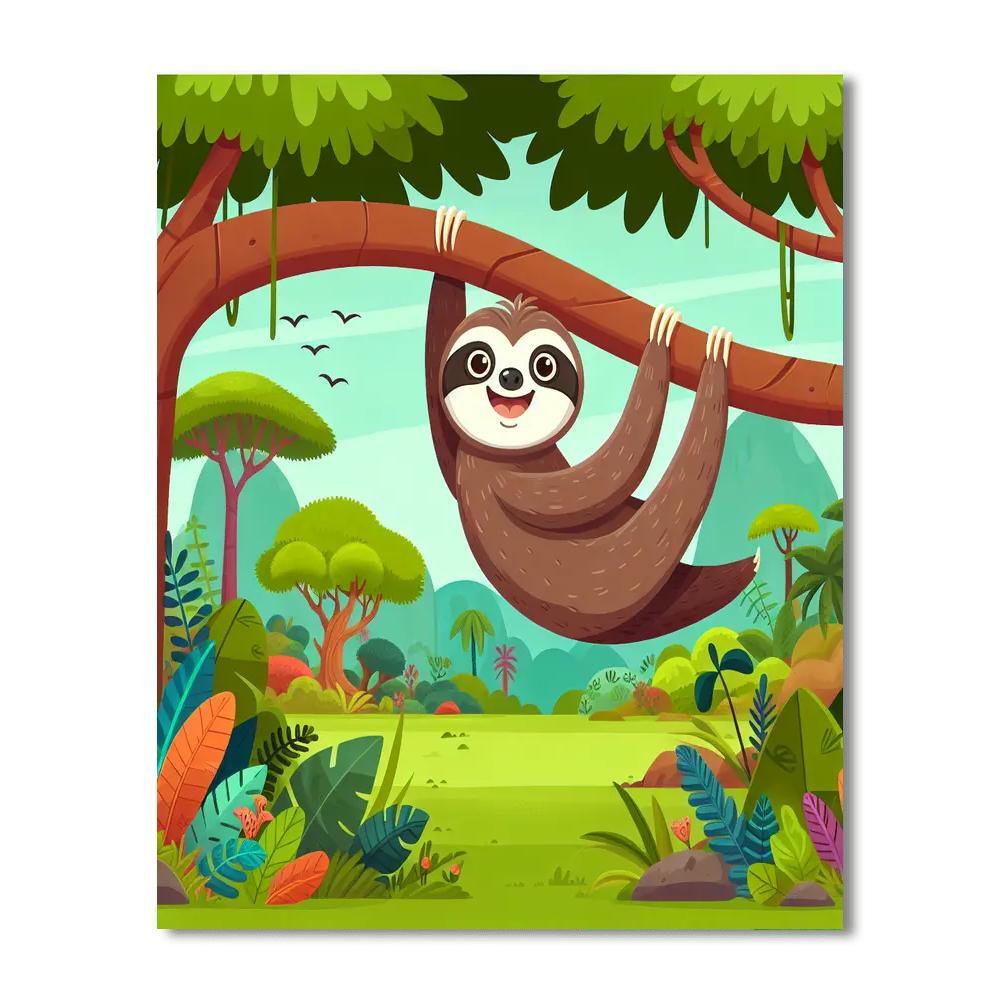 Silly Sloth's Jungle Journey Paint By Numbers