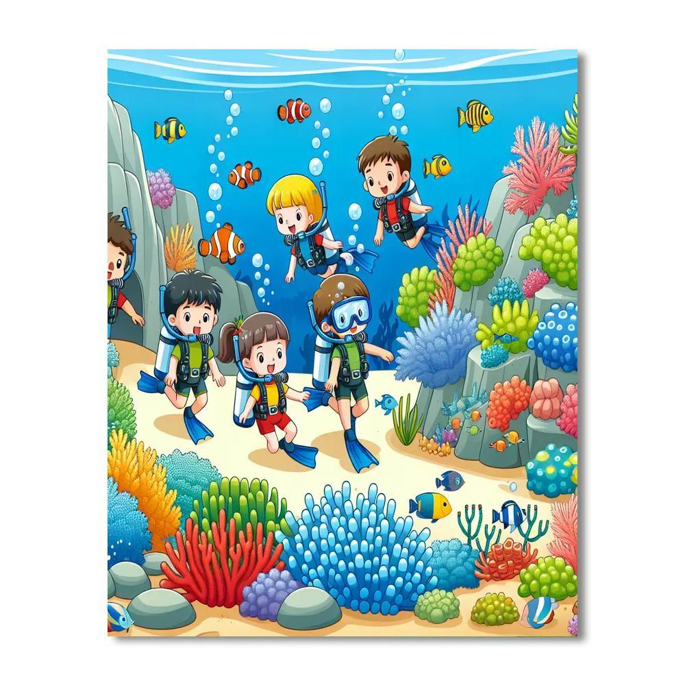 Underwater Adventure Quest Paint By Numbers Kits